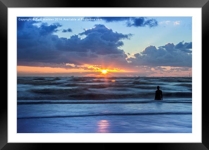  Incoming tide at Crosby Beach Framed Mounted Print by Paul Madden