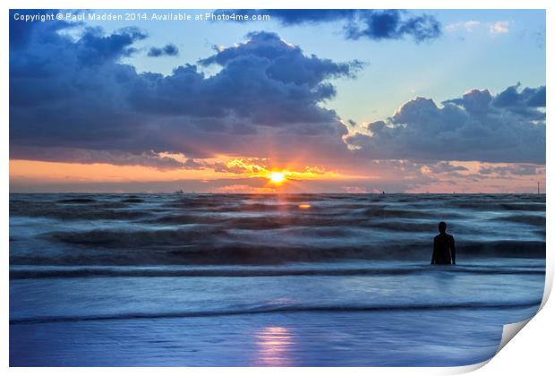  Incoming tide at Crosby Beach Print by Paul Madden