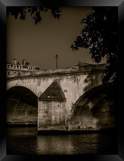 River Seine Bridge Sunrise, Paris, France Framed Print by Mark Llewellyn
