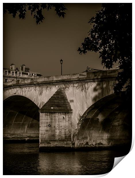 River Seine Bridge Sunrise, Paris, France Print by Mark Llewellyn