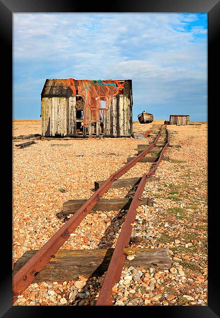 Old Rail Track (Dungeness) Framed Print by Andrew Ray