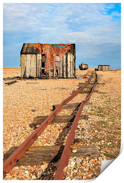 Old Rail Track (Dungeness) Print by Andrew Ray