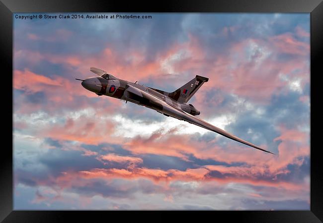  Avro Vulcan at Dawn Framed Print by Steve H Clark