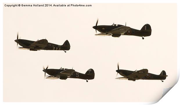 Fighter Fours Print by Gemma Holland