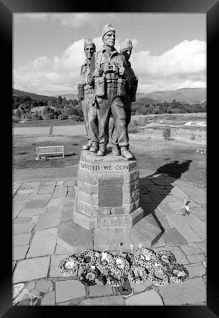 Commando Memorial, Spean Bridge black and white Framed Print by Gary Eason