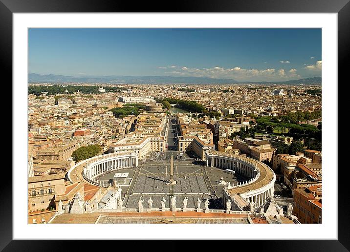 An ariel view of Rome Framed Mounted Print by Stephen Taylor