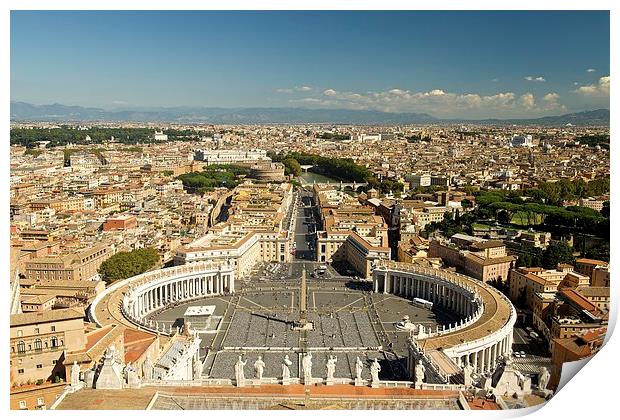 An ariel view of Rome Print by Stephen Taylor