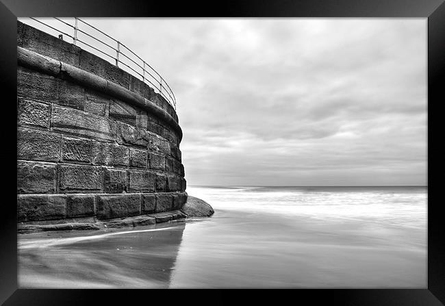 Whitby, Sea Wall Framed Print by Martin Williams