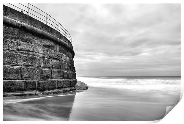 Whitby, Sea Wall Print by Martin Williams