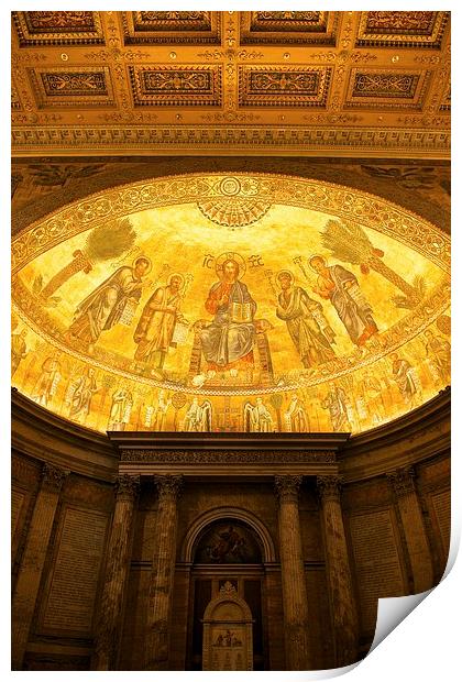 St. Pauls Basilica, Rome Print by Stephen Taylor