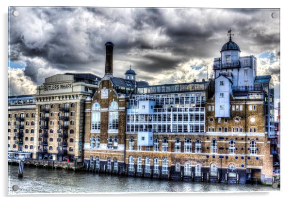 Butlers Wharf London Acrylic by David Pyatt