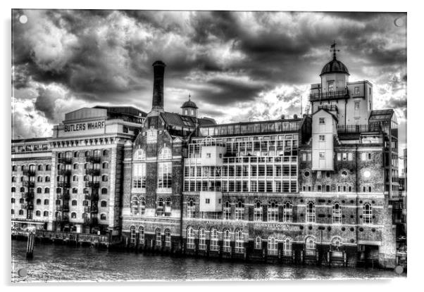 Butlers Wharf London Acrylic by David Pyatt