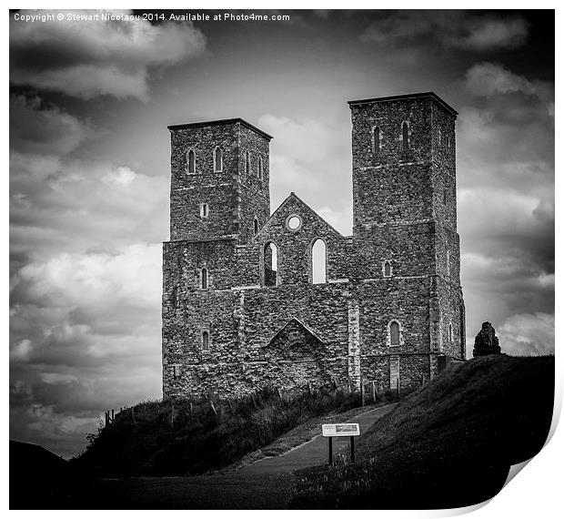 Reculver Castle Print by Stewart Nicolaou