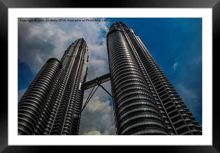 Petronas Towers - Kuala Lumpur  Framed Mounted Print by colin chalkley