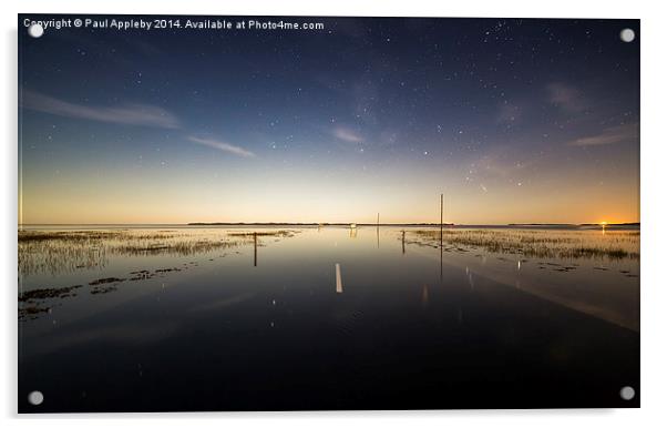  Lindisfarne Causeway Reflection Acrylic by Paul Appleby