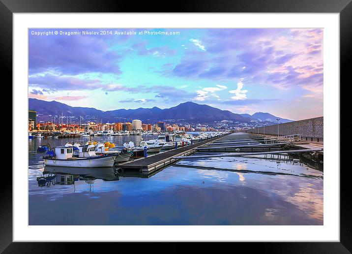  Port in Fuengirola, Spain Framed Mounted Print by Dragomir Nikolov