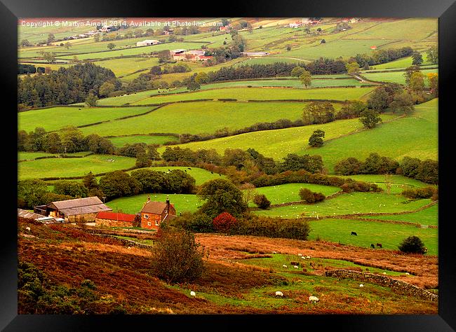 Danby Dale  North York Moors Framed Print by Martyn Arnold