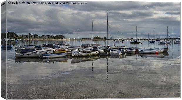  Boats at Emsworth Harbour Canvas Print by Ian Lewis