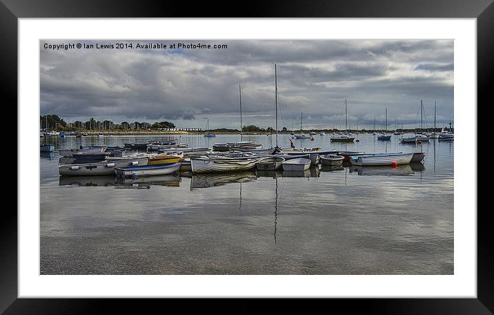  Boats at Emsworth Harbour Framed Mounted Print by Ian Lewis