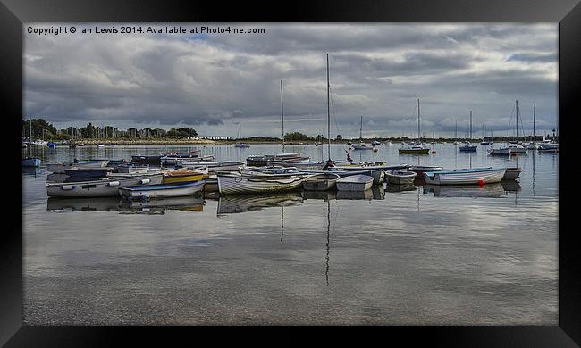  Boats at Emsworth Harbour Framed Print by Ian Lewis