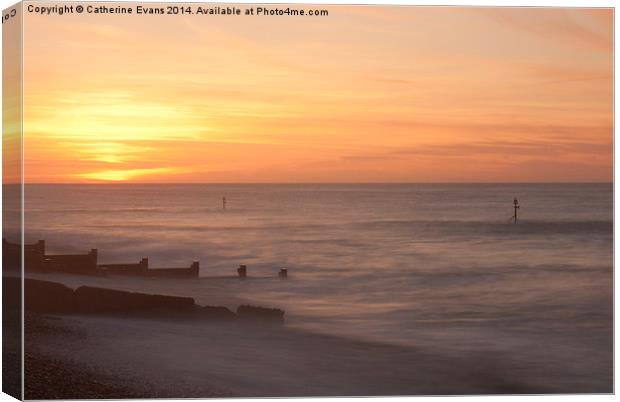  Sheringham Sunset #2 Canvas Print by Catherine Fowler
