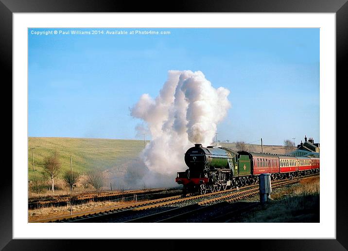  Green Arrow Departing from Hellifield Framed Mounted Print by Paul Williams