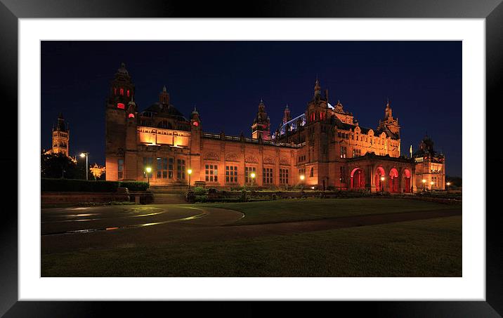 Glasgow Kelvingrove Art Gallery and Museum at Nigh Framed Mounted Print by Maria Gaellman