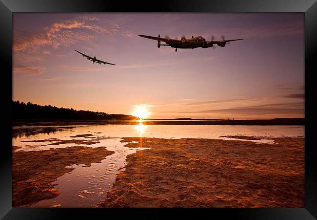 Two Lancasters over Holkham Framed Print by Paul Macro