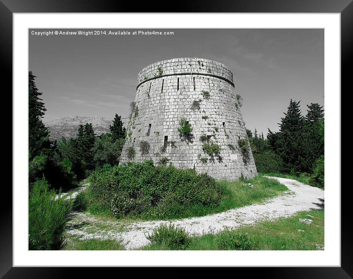  Fort Wellington, Korcula, Croatia Framed Mounted Print by Andrew Wright