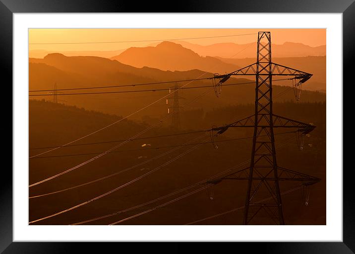  Power lines Framed Mounted Print by Rory Trappe
