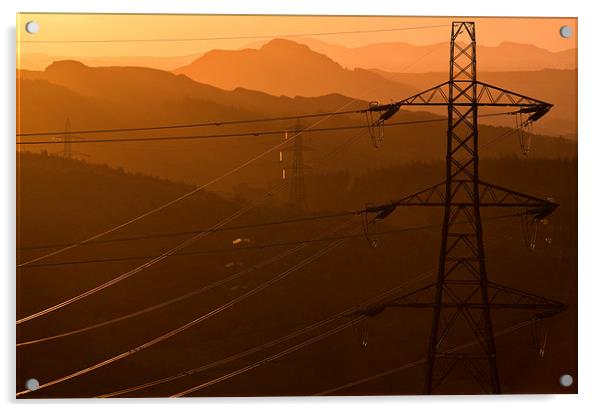  Power lines Acrylic by Rory Trappe
