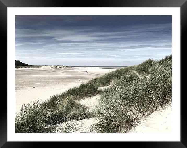 Holkham Beach North Norfolk - photo art compositio Framed Mounted Print by john hartley
