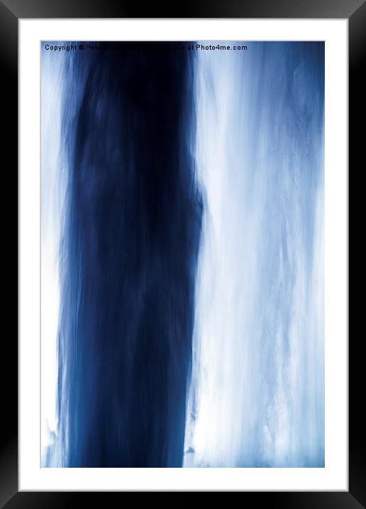 Falling Blue Framed Mounted Print by Peta Thames