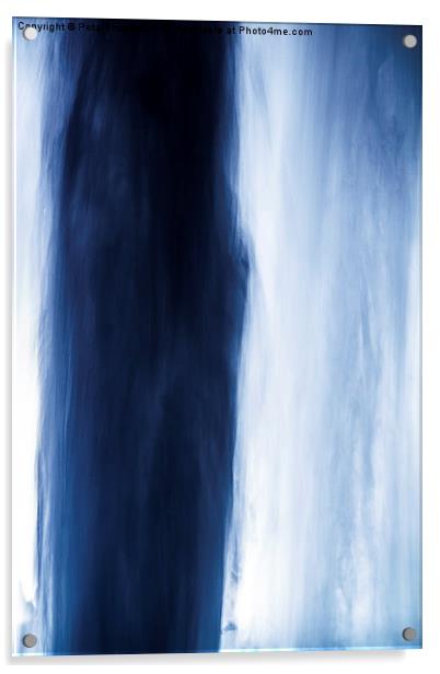 Falling Blue Acrylic by Peta Thames