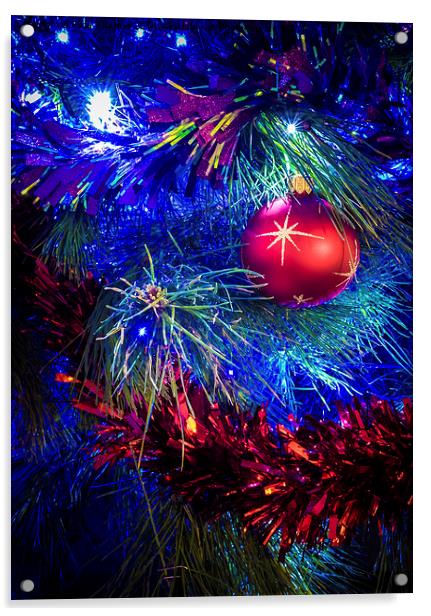 Glittering Christmas Acrylic by Peta Thames