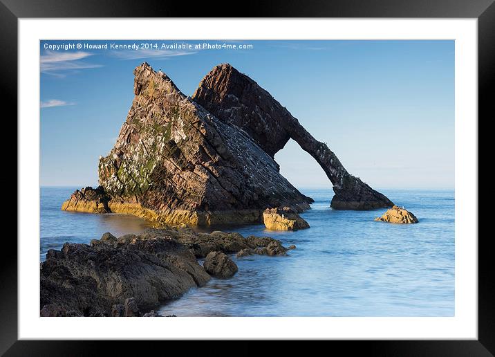  Evening light on Bow Fiddle Rock Framed Mounted Print by Howard Kennedy