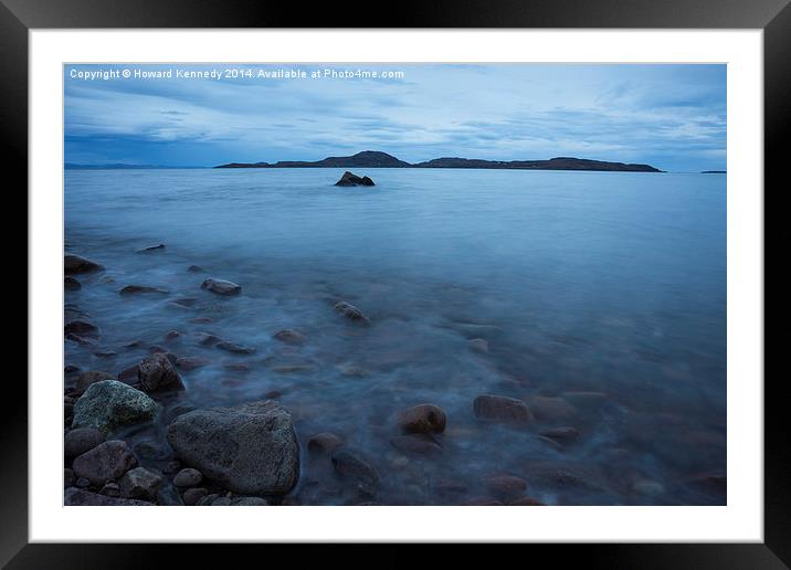 Summer Isles from Achiltibuie at dusk Framed Mounted Print by Howard Kennedy