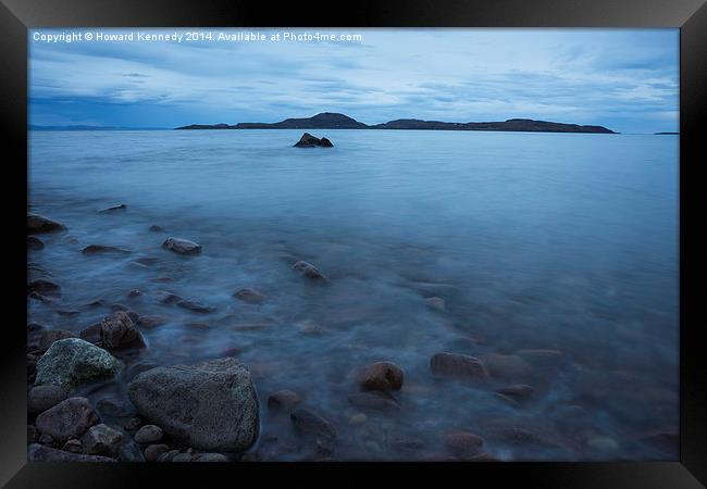 Summer Isles from Achiltibuie at dusk Framed Print by Howard Kennedy