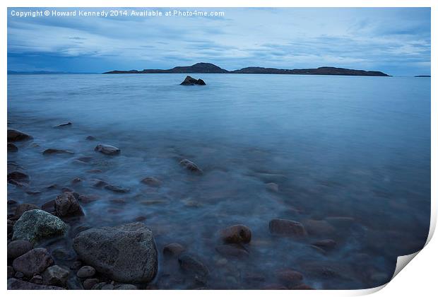 Summer Isles from Achiltibuie at dusk Print by Howard Kennedy