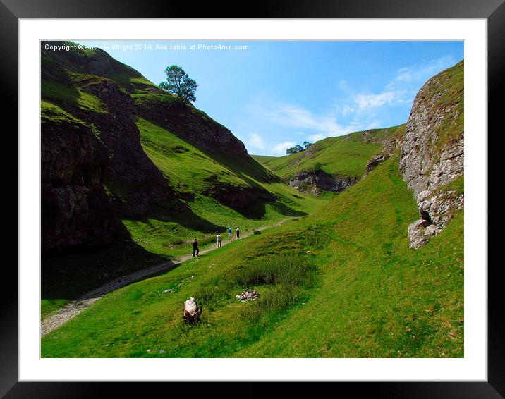  Cave Dale, Derbyshire Framed Mounted Print by Andrew Wright