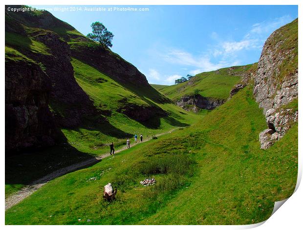  Cave Dale, Derbyshire Print by Andrew Wright