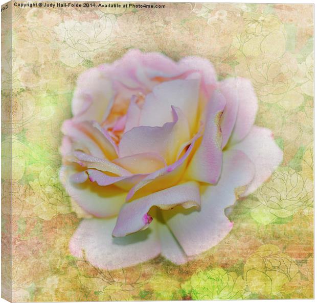  Shimmering Rose Petals Canvas Print by Judy Hall-Folde
