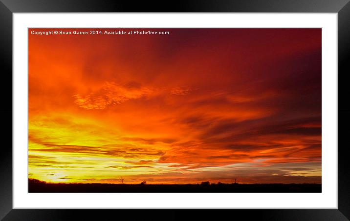 Belvoir Vale Sunset Framed Mounted Print by Brian Garner