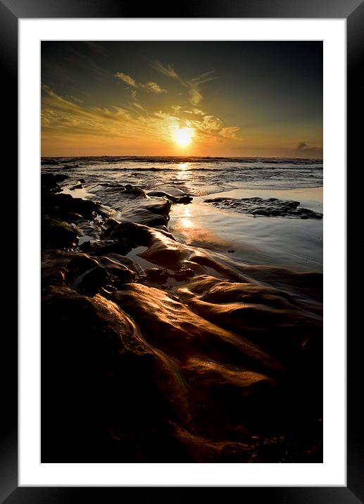  Seaton Carew Sunrise Framed Mounted Print by Dave Hudspeth Landscape Photography