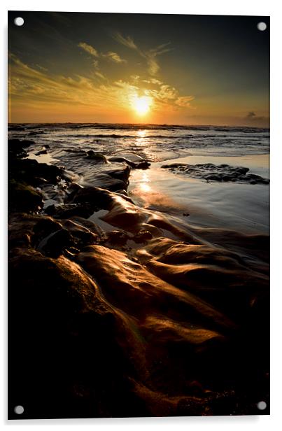  Seaton Carew Sunrise Acrylic by Dave Hudspeth Landscape Photography
