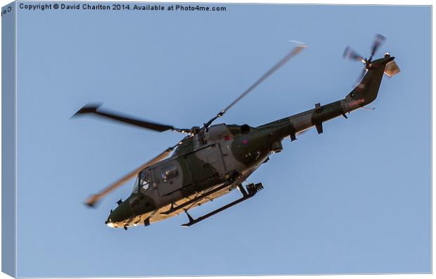  Lynx Helicopter Canvas Print by David Charlton