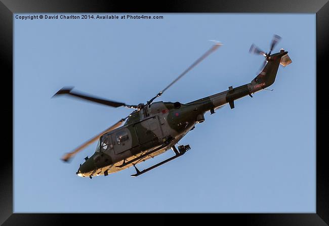  Lynx Helicopter Framed Print by David Charlton
