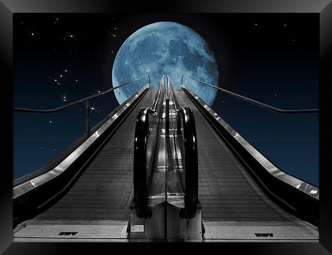 Take Me To The Moon Framed Print by Steve Purnell