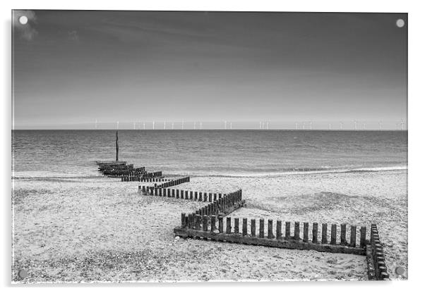  Caister Beach Acrylic by James Taylor