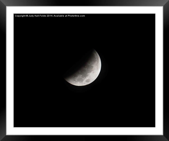  Lunar Eclipse October 2014 Framed Mounted Print by Judy Hall-Folde